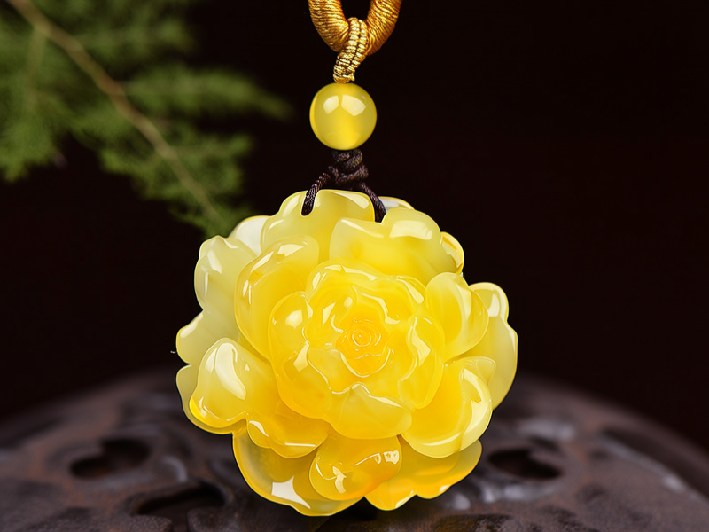黄金花吊坠图片大全